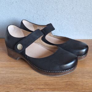 Dansko Beatrice Burnished Nubuck Mary Jane Comfort Shoes Women’s EU 40 Black